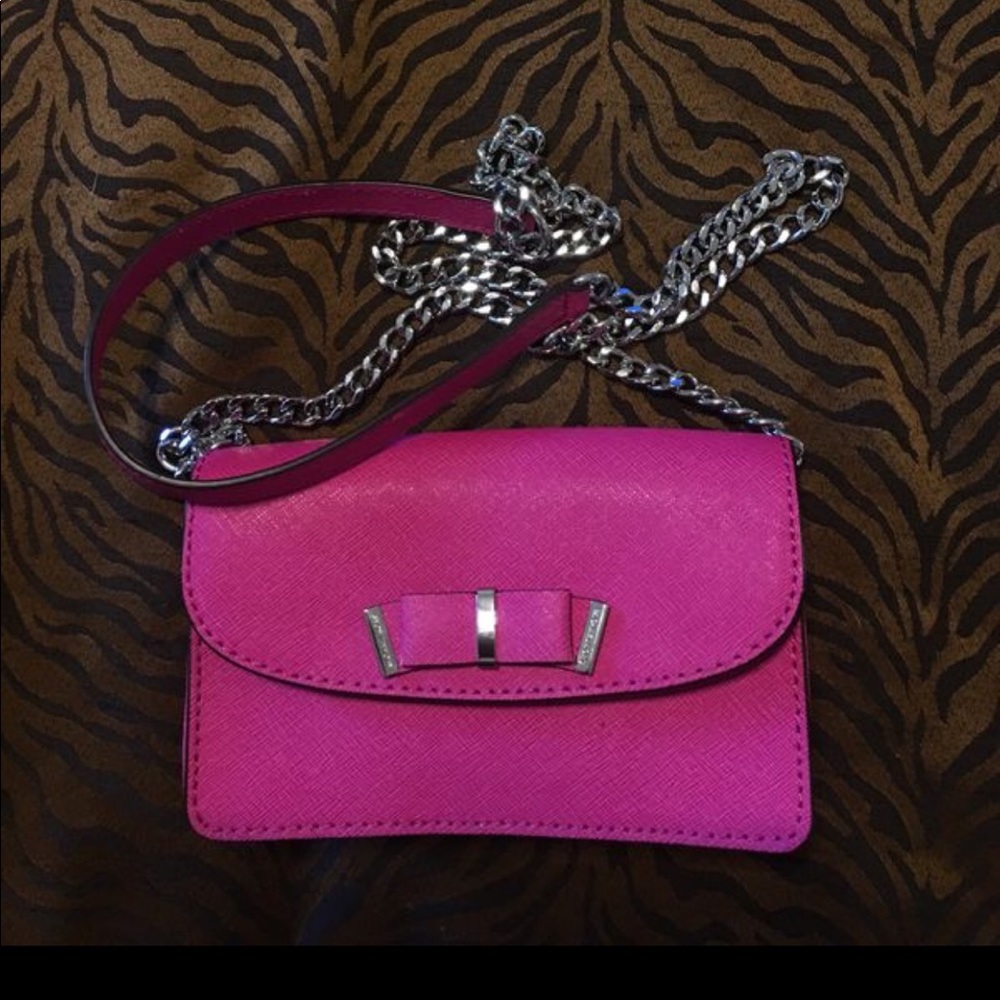 Michael Kors mini hot pink crossbody purse